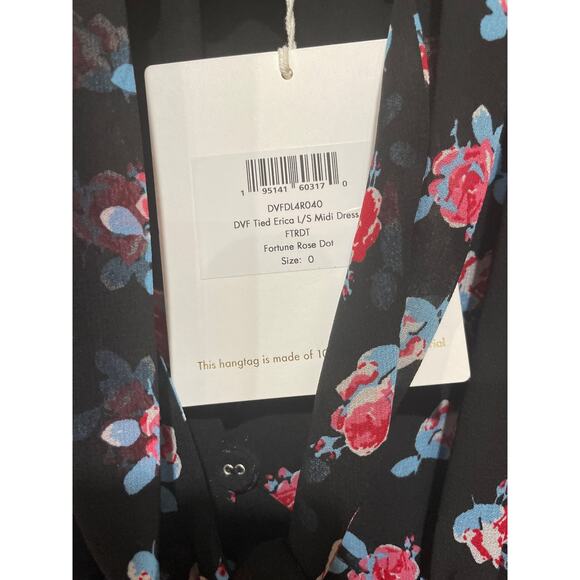 DVF Diane von Furstenberg Erica floral-print midi dress Size 0 - Picture 10 of 11